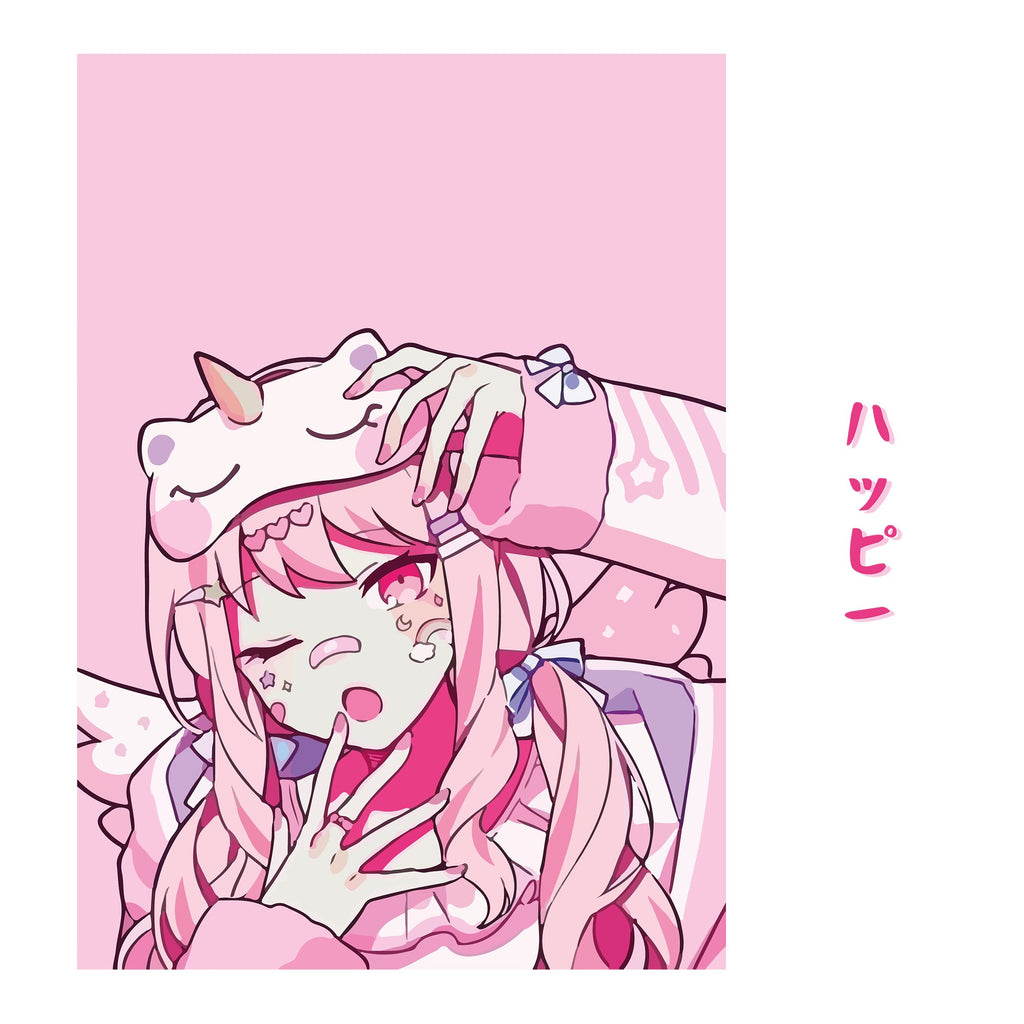 Pink Anime Girl Unisex Kawaiies Tee - Kawaiies - Adorable - Cute - Plushies - Plush - Kawaii