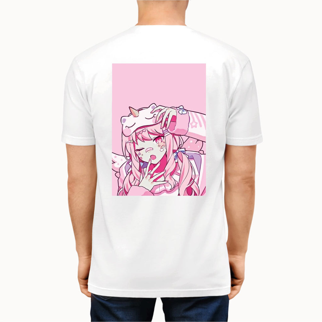 Pink Anime Girl Unisex Kawaiies Tee - Kawaiies - Adorable - Cute - Plushies - Plush - Kawaii