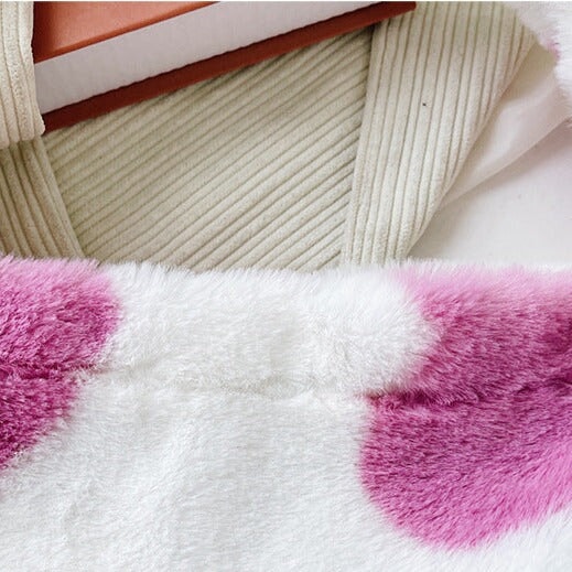 Pink Hearts Fluffy Tote Bag - Kawaiies - Adorable - Cute - Plushies - Plush - Kawaii