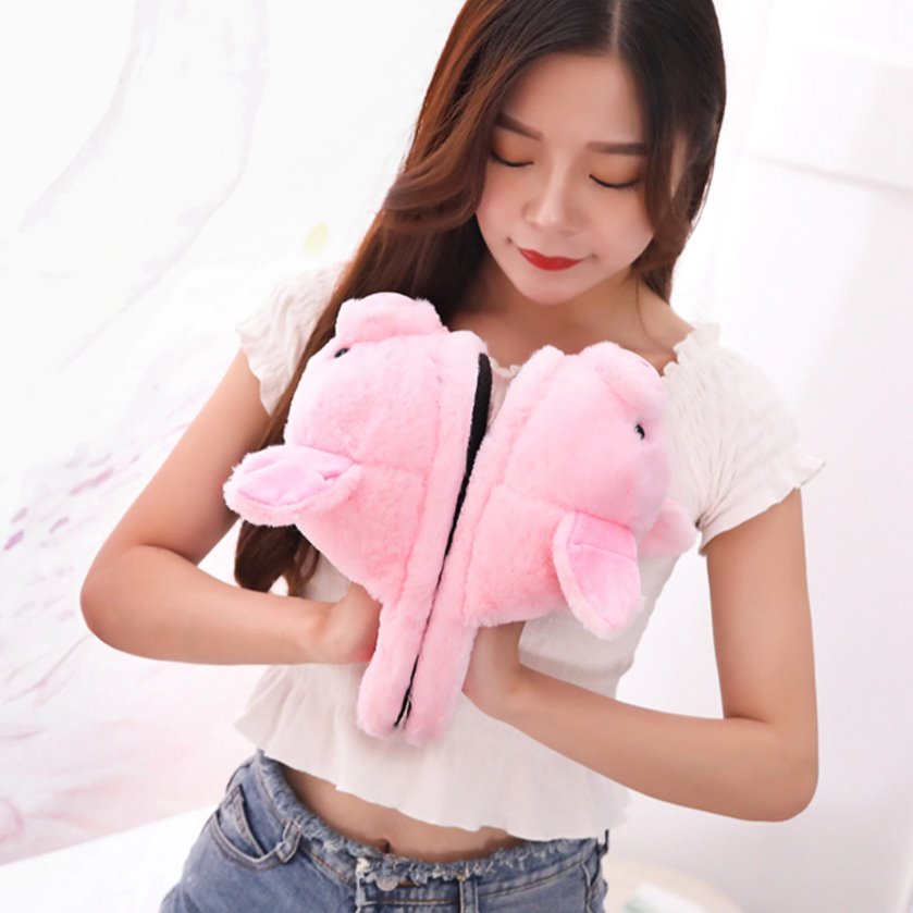 Pink Piggy Plush Slippers – Kawaiies