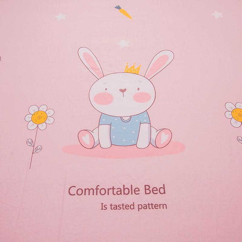 Pink Princess Bunny Fitted Bedsheet - Kawaiies - Adorable - Cute - Plushies - Plush - Kawaii