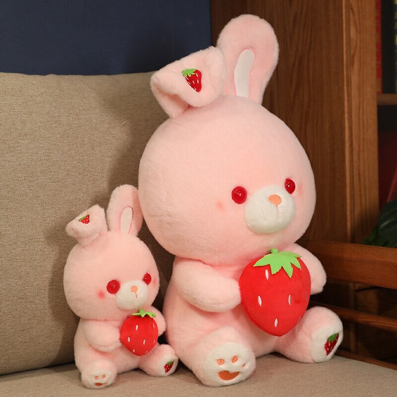 Strawberry Bunny Plush - COSY #stuffedanimals #bunny #strawberry #plus