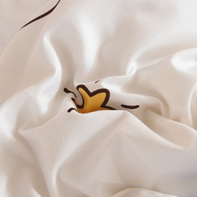 kawaiies-softtoys-plushies-kawaii-plush-Pink Striped Bunny & Fun Animal Polyester Bedding Set | NEW Bedding Sets 