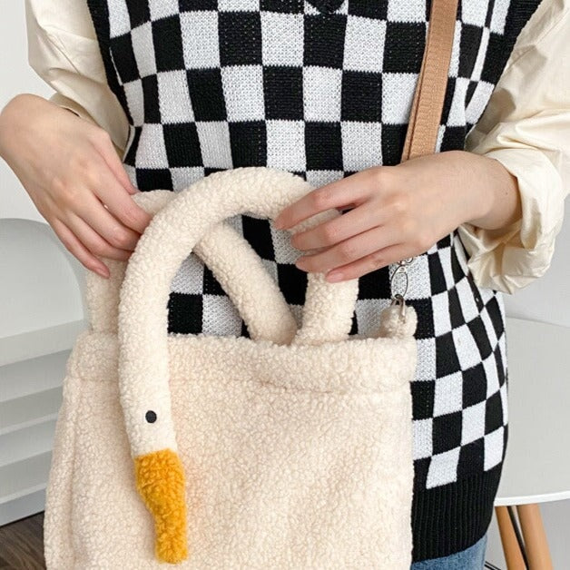 Plush Goose Mini Tote Bag - Kawaiies - Adorable - Cute - Plushies - Plush - Kawaii