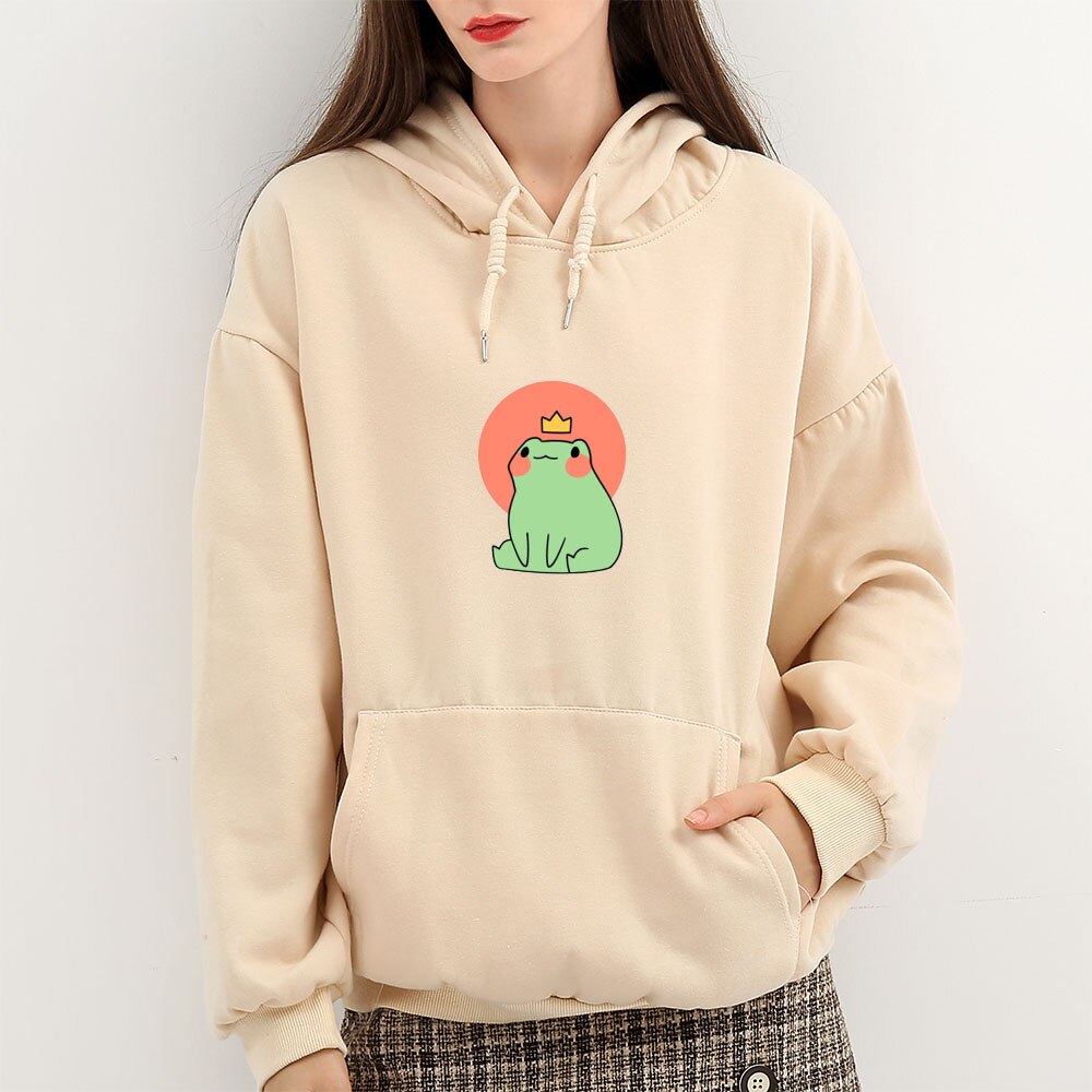 Prince the Cute Frog Red Sun Part-Cotton Hoodie - Kawaiies - Adorable - Cute - Plushies - Plush - Kawaii