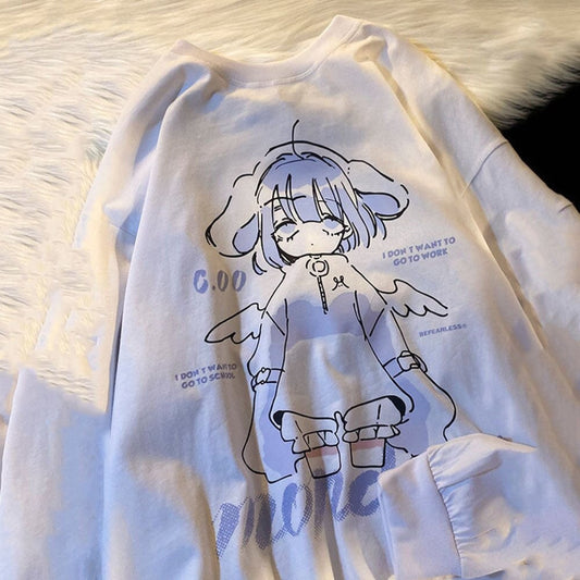 Purple Anime Angel Women's Sweatshirt - Kawaiies - Adorable - Cute - Plushies - Plush - Kawaii