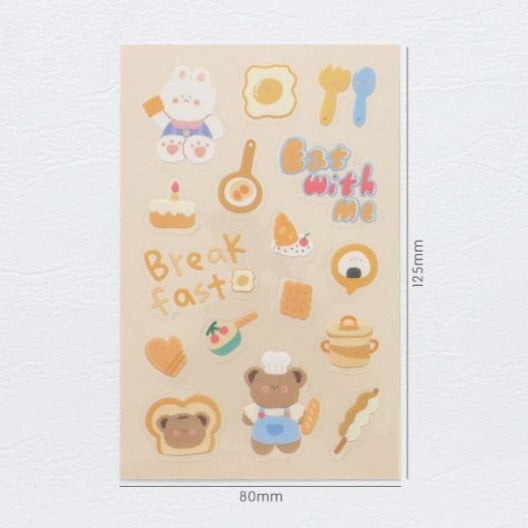 Rabbit and Bear Adventures Stickers Set - Kawaiies - Adorable - Cute - Plushies - Plush - Kawaii