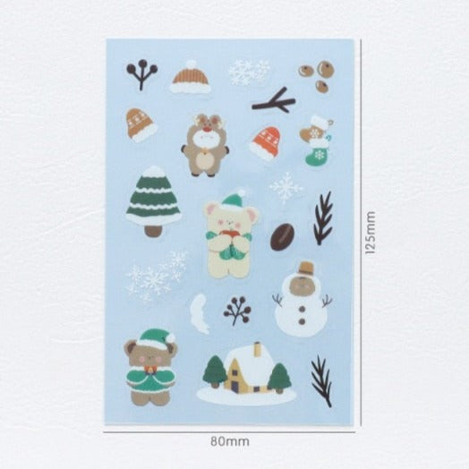 Rabbit and Bear Adventures Stickers Set - Kawaiies - Adorable - Cute - Plushies - Plush - Kawaii