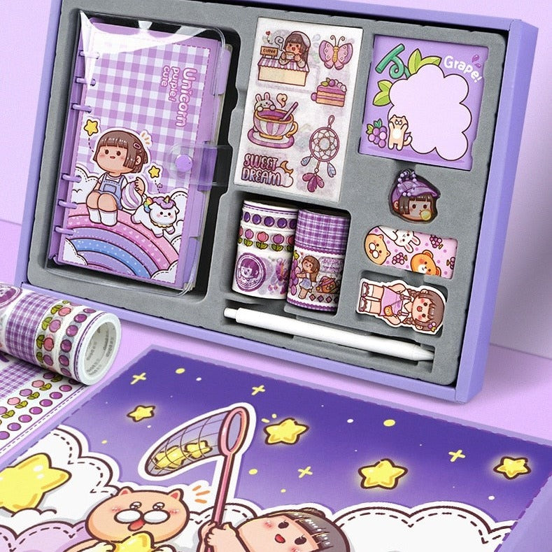 Rainbow Best Friends Travelling Journal Set - Kawaiies - Adorable - Cute - Plushies - Plush - Kawaii
