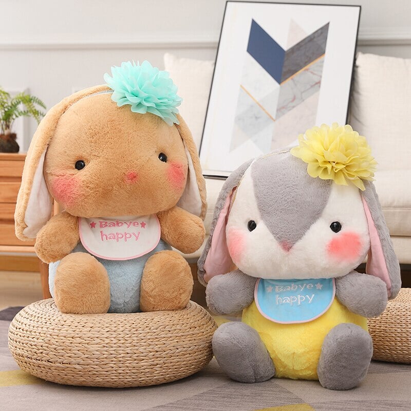 Rainbow Blushing Bunny Plushies - Kawaiies - Adorable - Cute - Plushies - Plush - Kawaii