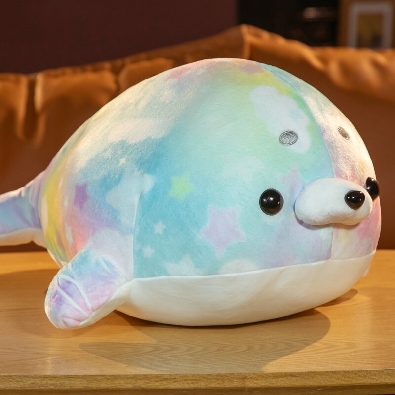 Rainbow Galaxy Seal Plushies - Kawaiies - Adorable - Cute - Plushies - Plush - Kawaii