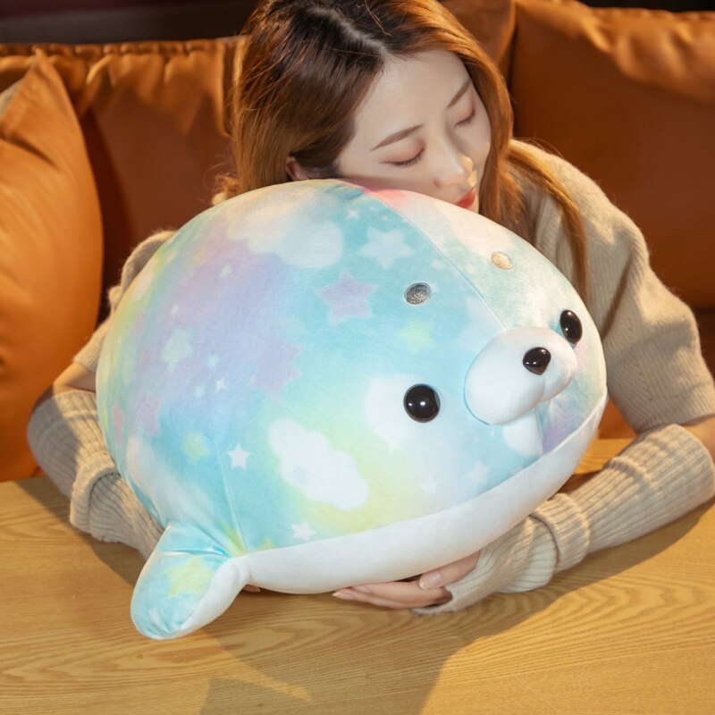 Rainbow Galaxy Seal Plushies - Kawaiies - Adorable - Cute - Plushies - Plush - Kawaii