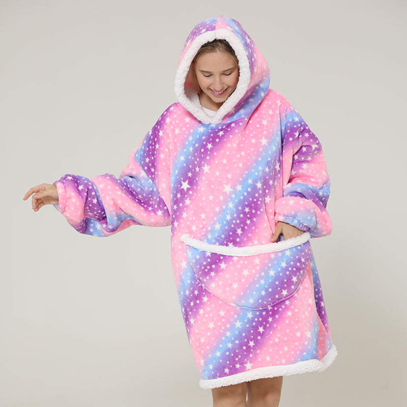 Rainbow Parents & Kids Combo Oversized Blanket Hoodies - Kawaiies - Adorable - Cute - Plushies - Plush - Kawaii