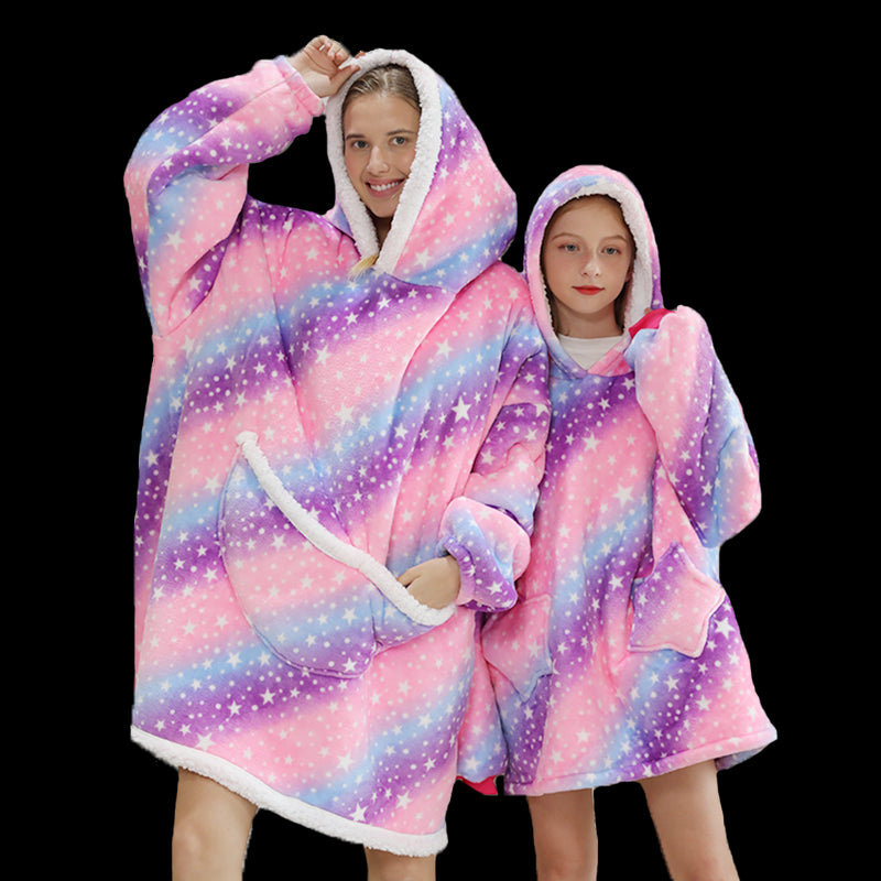 Rainbow Parents & Kids Combo Oversized Blanket Hoodies - Kawaiies - Adorable - Cute - Plushies - Plush - Kawaii