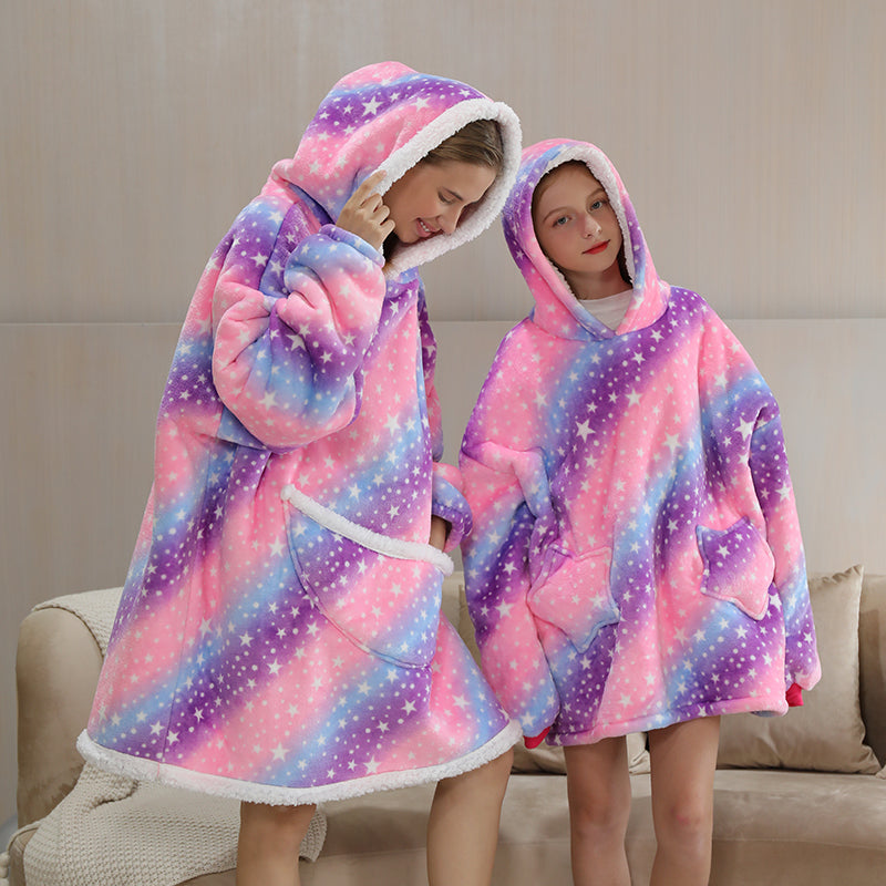 Rainbow Parents & Kids Combo Oversized Blanket Hoodies - Kawaiies - Adorable - Cute - Plushies - Plush - Kawaii