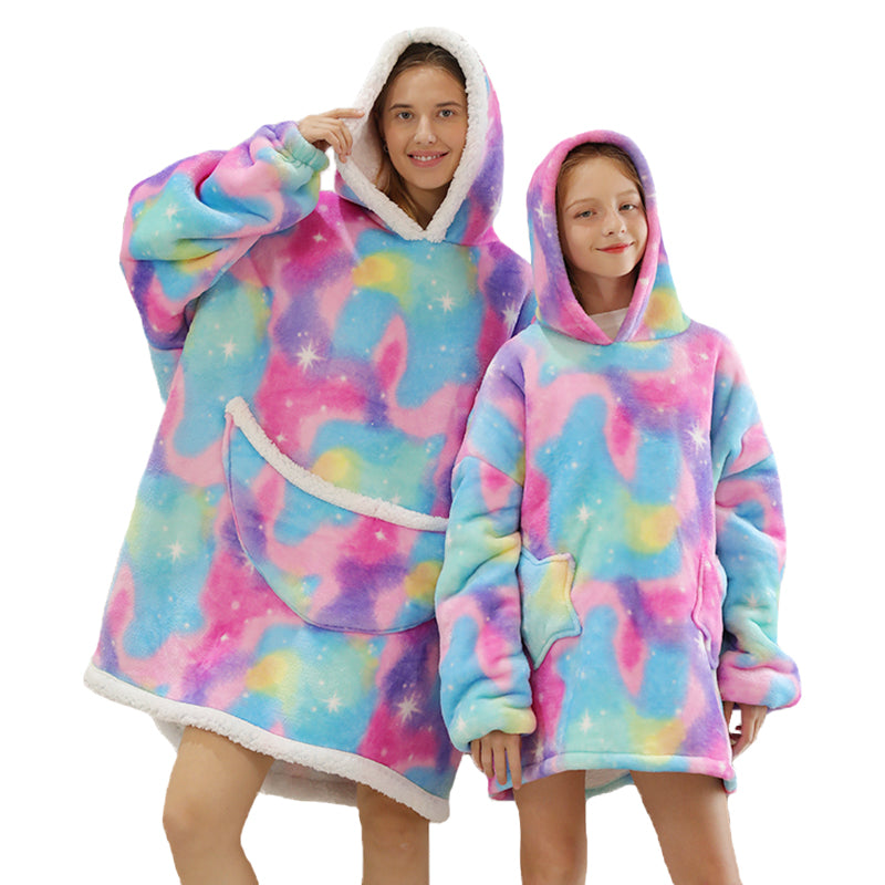 Rainbow Parents & Kids Combo Oversized Blanket Hoodies - Kawaiies - Adorable - Cute - Plushies - Plush - Kawaii