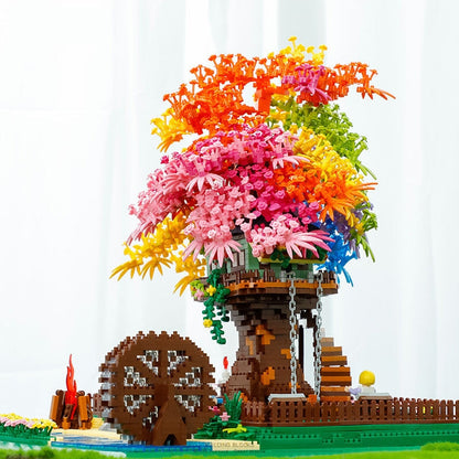 Rainbow Sakura Tree House Light Nano Building Blocks - Kawaiies - Adorable - Cute - Plushies - Plush - Kawaii