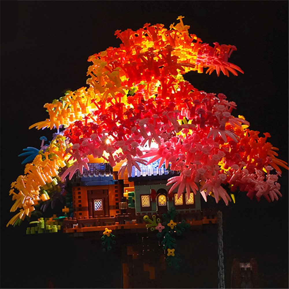 Rainbow Sakura Tree House Light Nano Building Blocks - Kawaiies - Adorable - Cute - Plushies - Plush - Kawaii