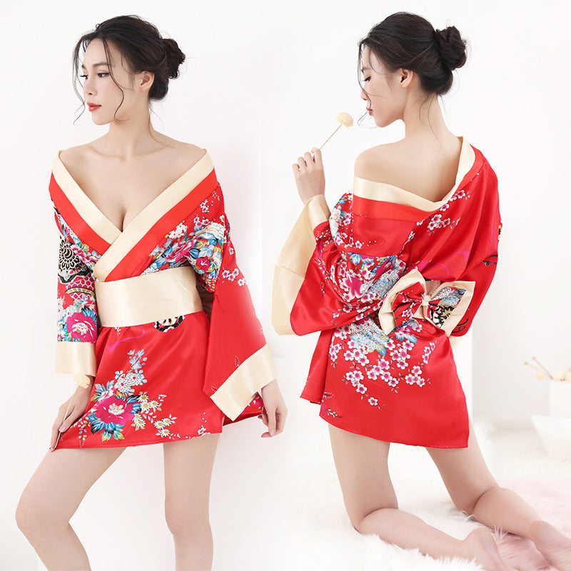 Red Floral Japanese Cute Female Kimono - Kawaiies - Adorable - Cute - Plushies - Plush - Kawaii