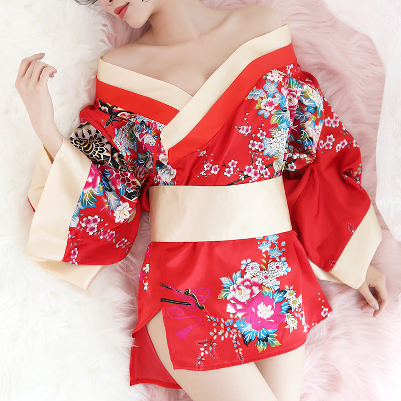 Red Floral Japanese Cute Female Kimono - Kawaiies - Adorable - Cute - Plushies - Plush - Kawaii