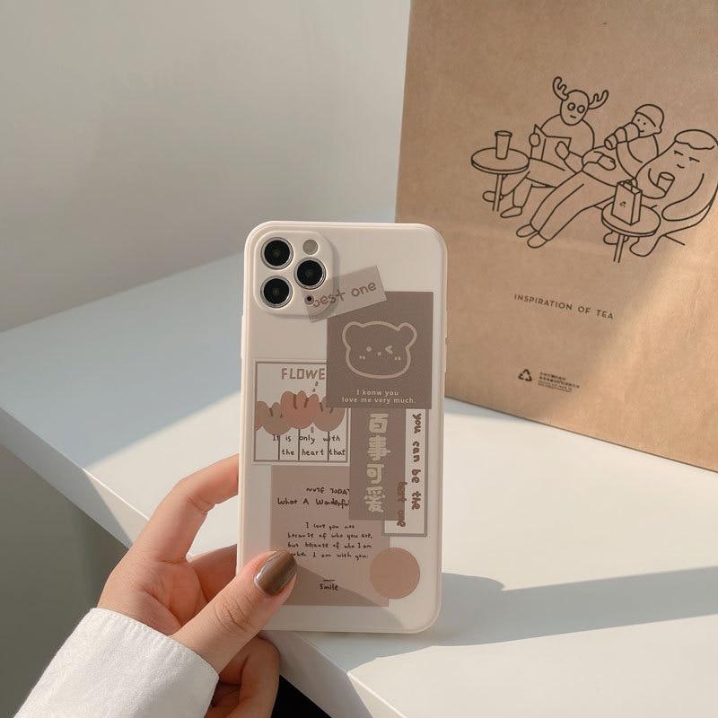 Retro Chocolate Boba Bear Collage iPhone Case - Kawaiies - Adorable - Cute - Plushies - Plush - Kawaii