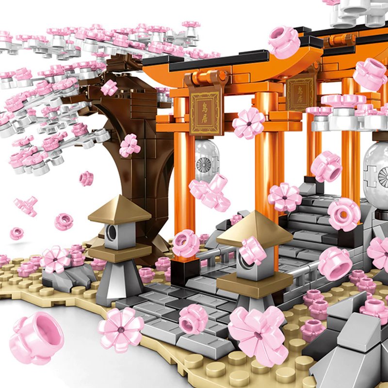 Romantic Japanese Torii Gates Cherry Blossom Trees Building Sets | Special Edition - Kawaiies - Adorable - Cute - Plushies - Plush - Kawaii