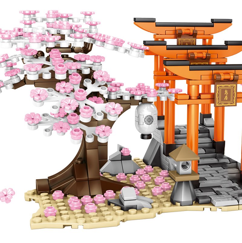 Romantic Japanese Torii Gates Cherry Blossom Trees Building Sets | Special Edition - Kawaiies - Adorable - Cute - Plushies - Plush - Kawaii