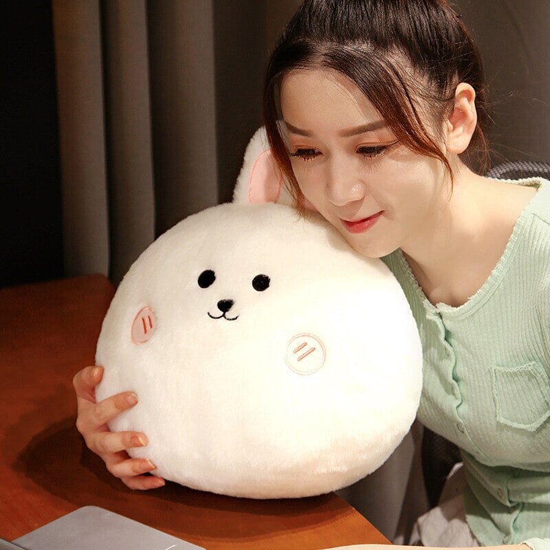 Round Cat Bunny Fox Pillow Plushie Collection - Kawaiies - Adorable - Cute - Plushies - Plush - Kawaii