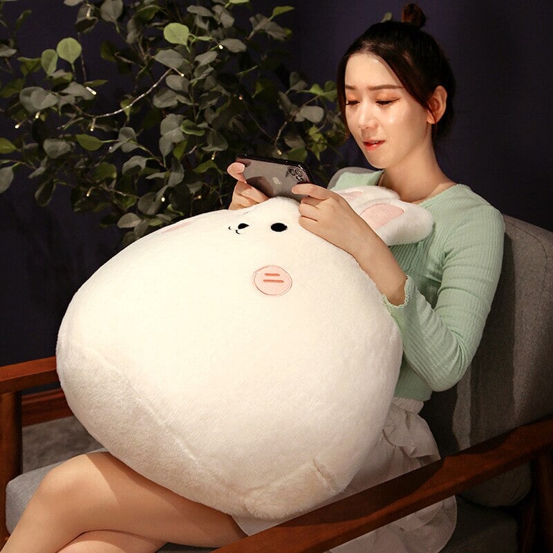 Round Cat Bunny Fox Pillow Plushie Collection - Kawaiies - Adorable - Cute - Plushies - Plush - Kawaii