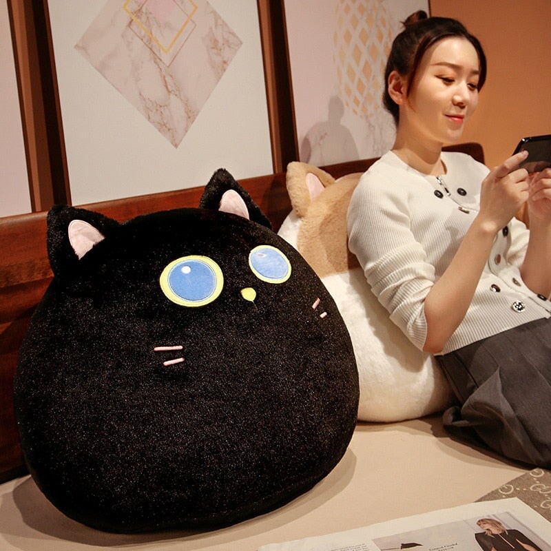 Round Cat Bunny Fox Pillow Plushie Collection - Kawaiies - Adorable - Cute - Plushies - Plush - Kawaii