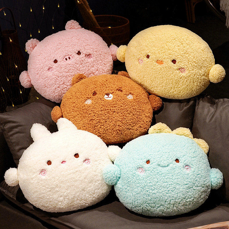 Round Fluffy Animal Pillow Plushie Collection – Kawaiies