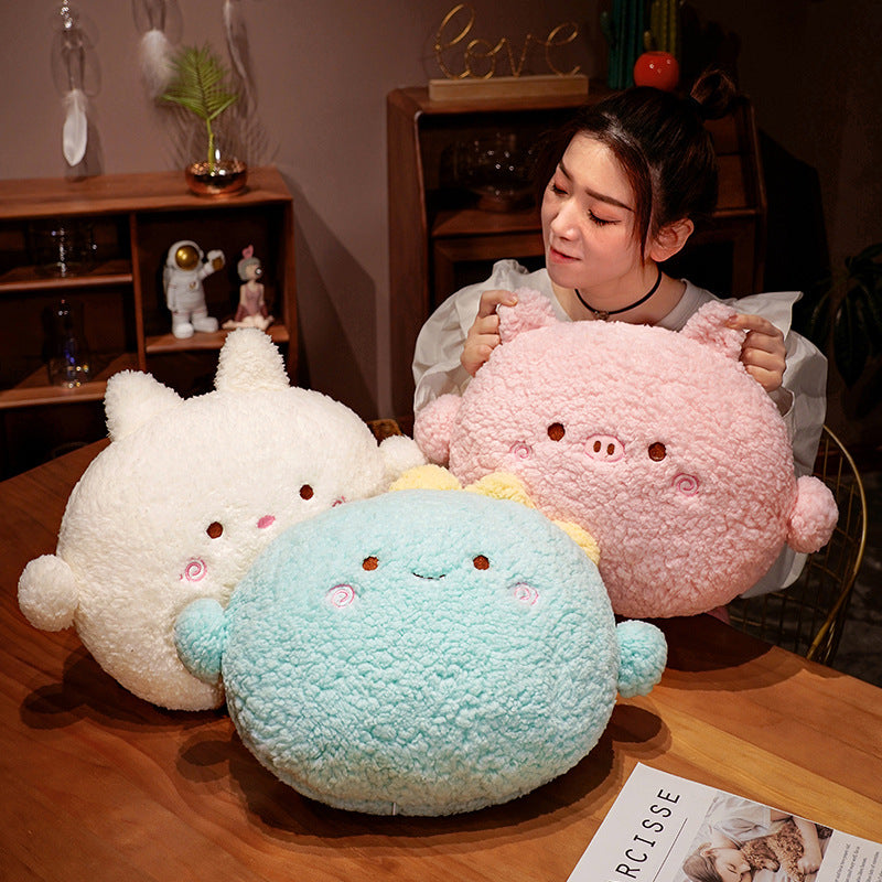 Round Fluffy Animal Pillow Plushie Collection - Kawaiies - Adorable - Cute - Plushies - Plush - Kawaii