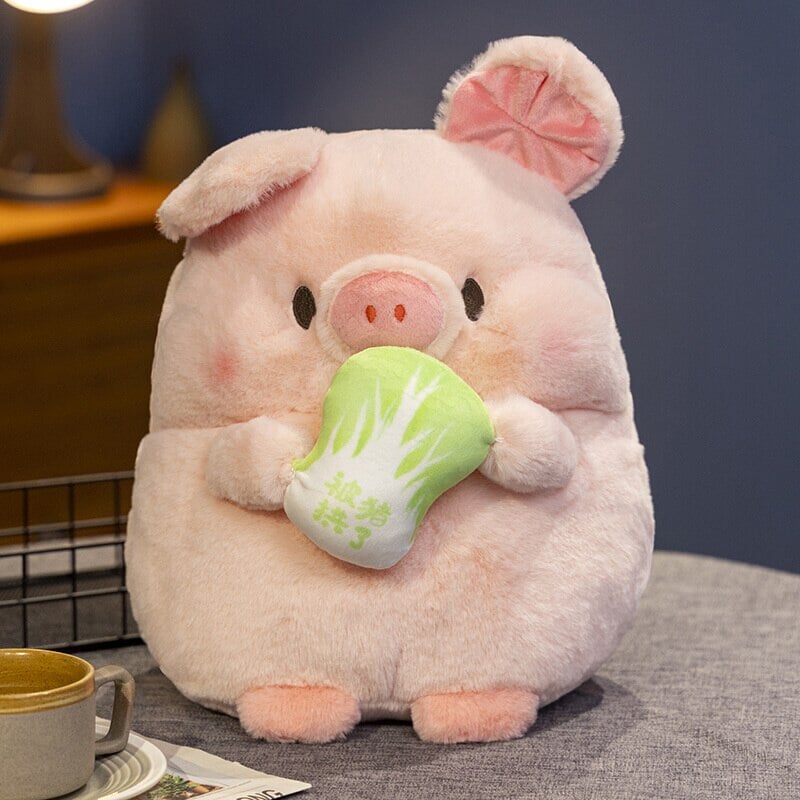 kawaiies-softtoys-plushies-kawaii-plush-Round Fluffy Chonky Squad Plushies | NEW Soft toy Pig 25cm 