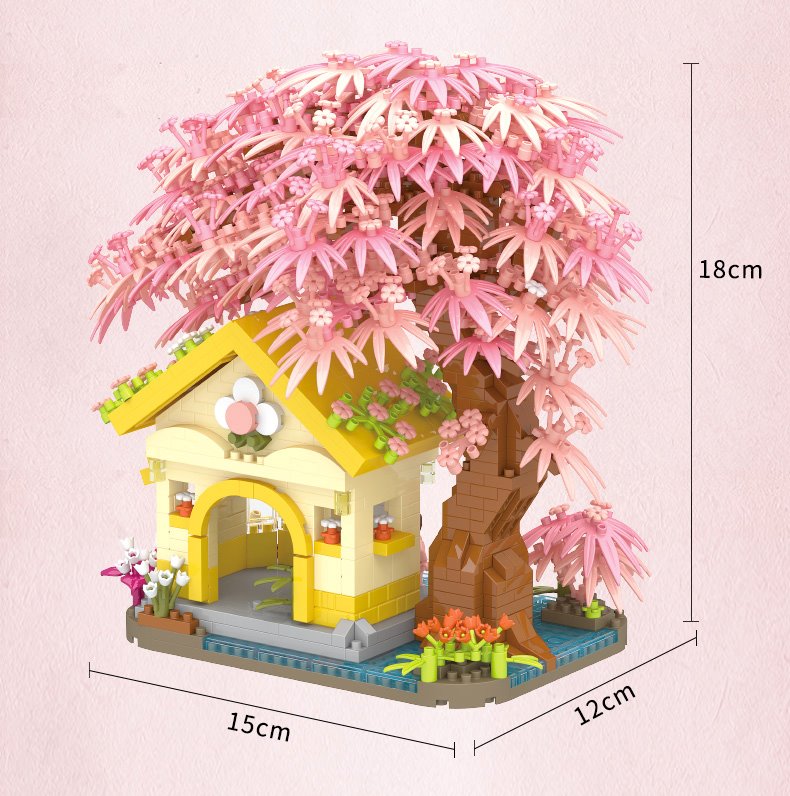 Sakura Cottage Micro Building Set - Kawaiies - Adorable - Cute - Plushies - Plush - Kawaii