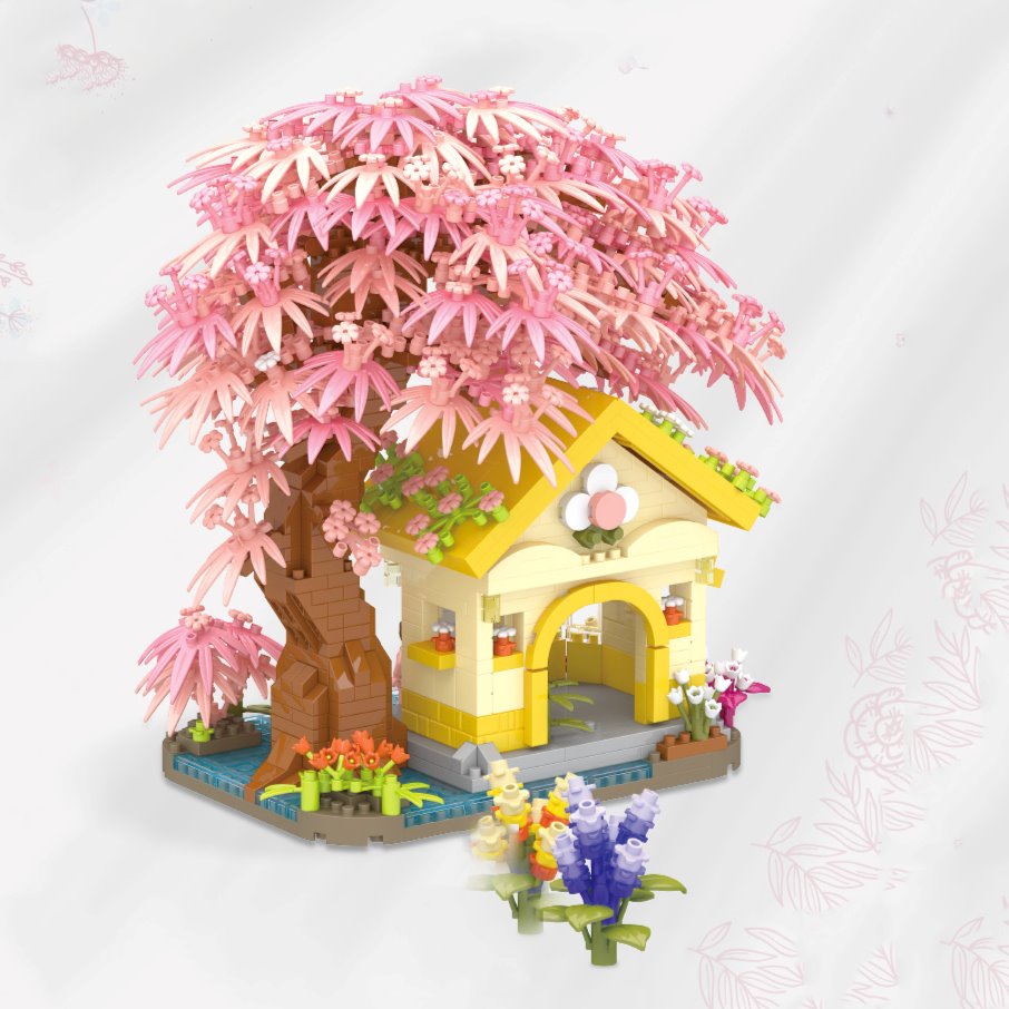 Sakura Cottage Micro Building Set - Kawaiies - Adorable - Cute - Plushies - Plush - Kawaii