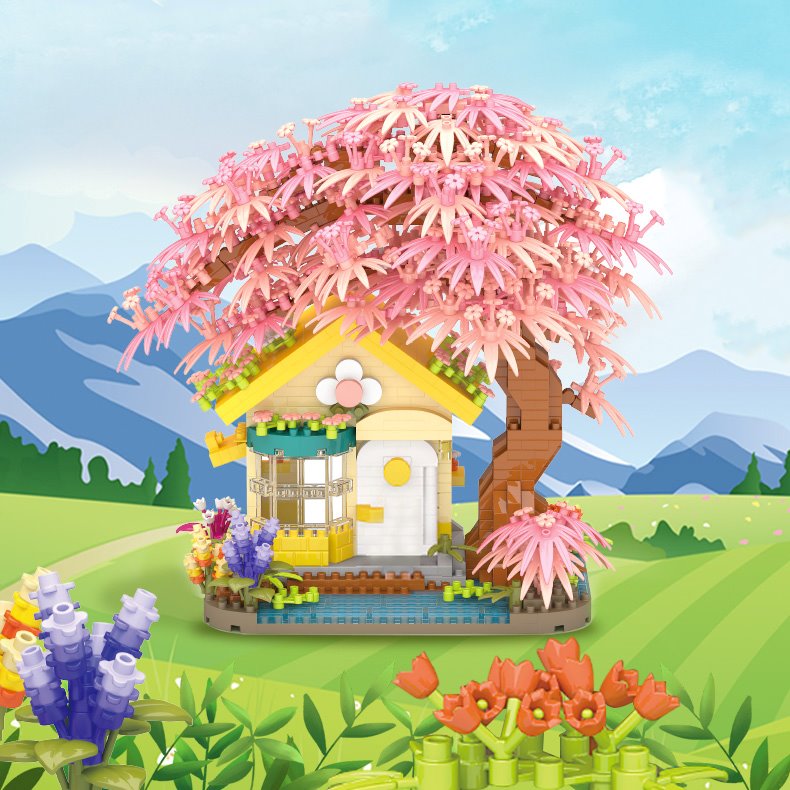 Sakura Cottage Micro Building Set - Kawaiies - Adorable - Cute - Plushies - Plush - Kawaii
