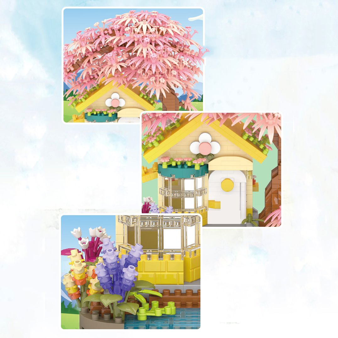 Sakura Cottage Micro Building Set - Kawaiies - Adorable - Cute - Plushies - Plush - Kawaii