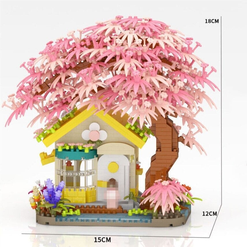 Sakura Cottage Micro Building Set - Kawaiies - Adorable - Cute - Plushies - Plush - Kawaii