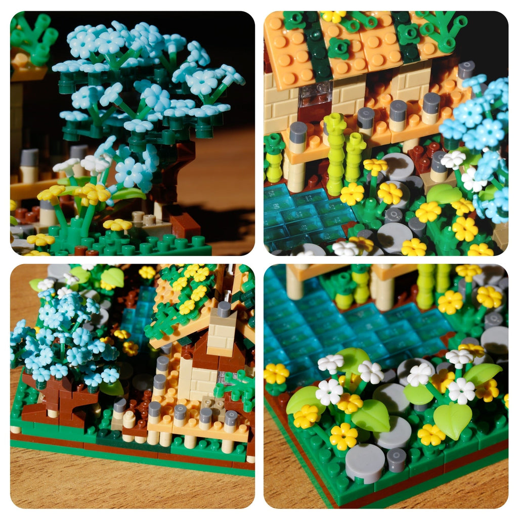 Sakura Windmill & Fisherman's Cottage Nano Building Blocks - Kawaiies - Adorable - Cute - Plushies - Plush - Kawaii