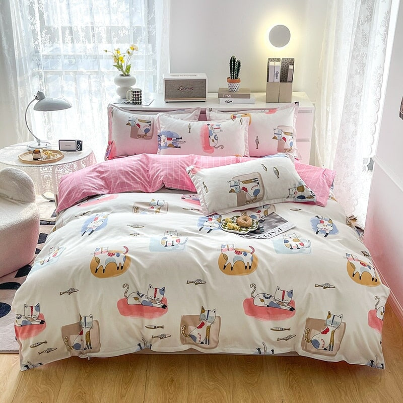 kawaiies-softtoys-plushies-kawaii-plush-Sasha the Siamese Cat Bedding Set Home Decor 