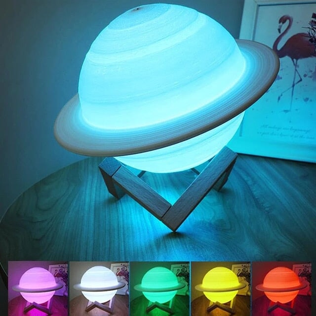 Saturn Table Lamp - Kawaiies - Adorable - Cute - Plushies - Plush - Kawaii