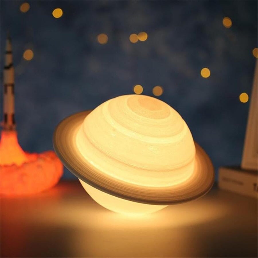 Saturn Table Lamp - Kawaiies - Adorable - Cute - Plushies - Plush - Kawaii