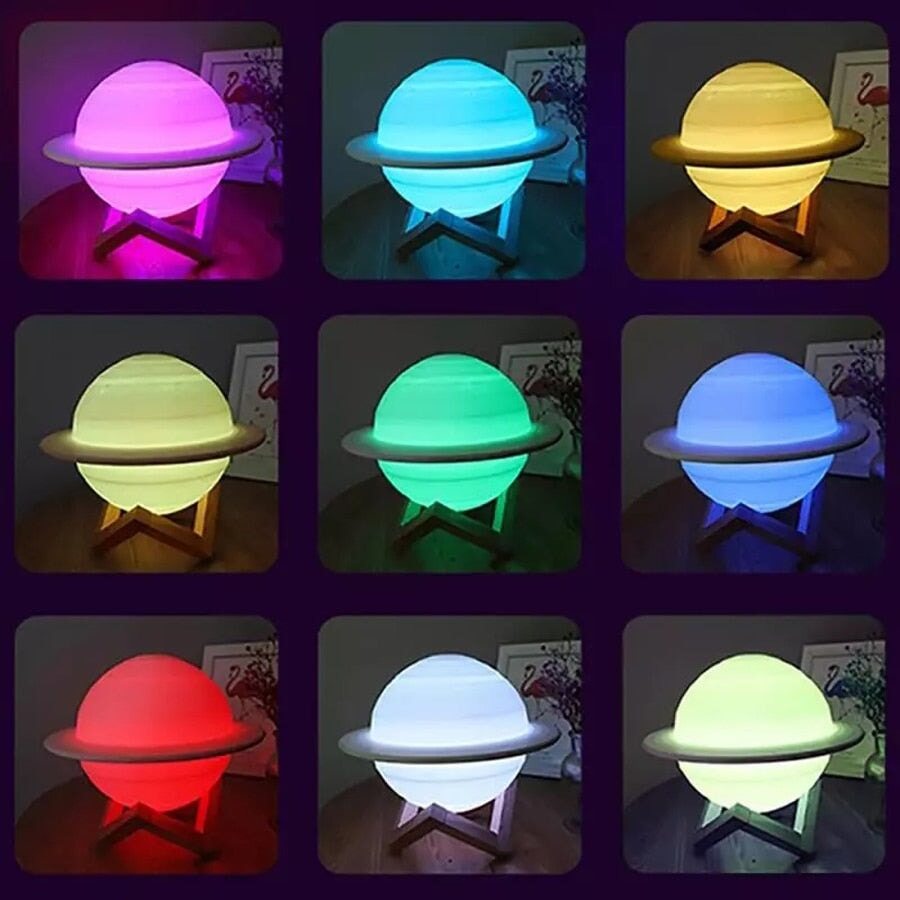 Saturn Table Lamp - Kawaiies - Adorable - Cute - Plushies - Plush - Kawaii