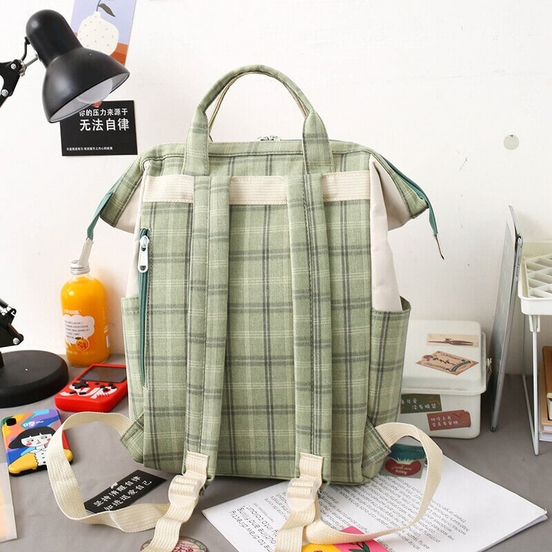 kawaiies-softtoys-plushies-kawaii-plush-Set of 5 Kawaii Plaid Backpack Bag Collection Bag 