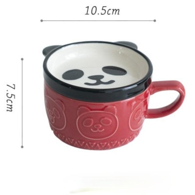 Shiba and Panda Mug with Coaster - Kawaiies - Adorable - Cute - Plushies - Plush - Kawaii