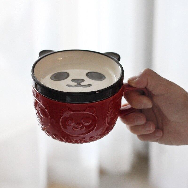 Shiba and Panda Mug with Coaster - Kawaiies - Adorable - Cute - Plushies - Plush - Kawaii