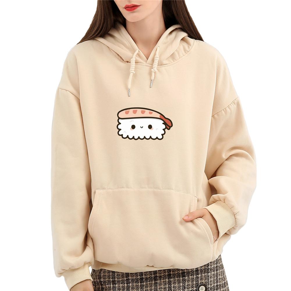 Shrimp Nigiri Sushi Part-Cotton Hoodie - Kawaiies - Adorable - Cute - Plushies - Plush - Kawaii
