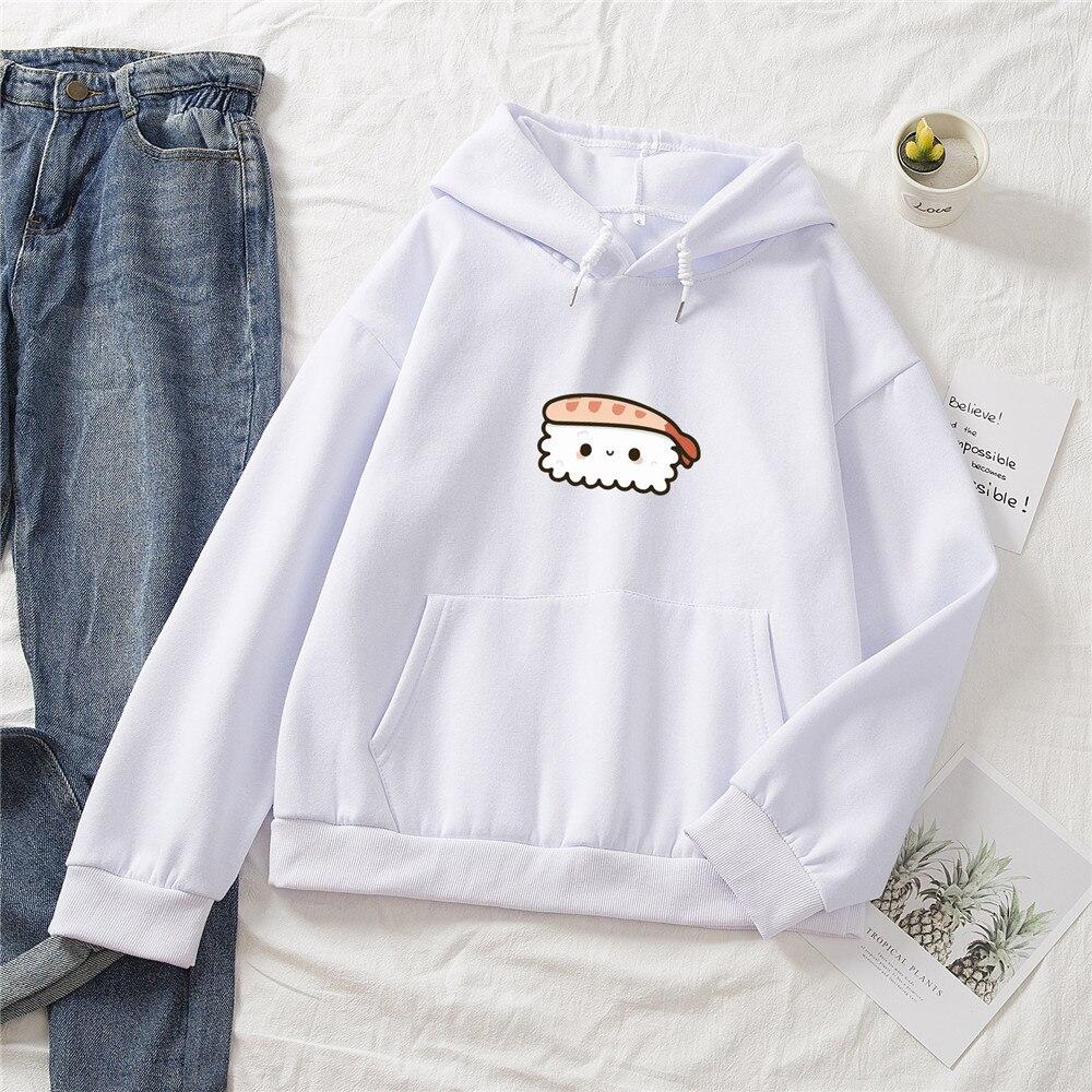 Shrimp Nigiri Sushi Part-Cotton Hoodie - Kawaiies - Adorable - Cute - Plushies - Plush - Kawaii