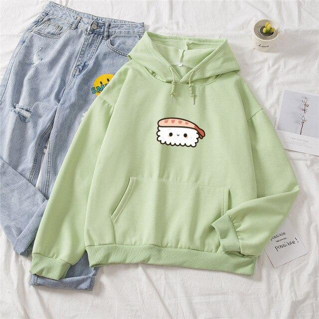 Shrimp Nigiri Sushi Part-Cotton Hoodie - Kawaiies - Adorable - Cute - Plushies - Plush - Kawaii