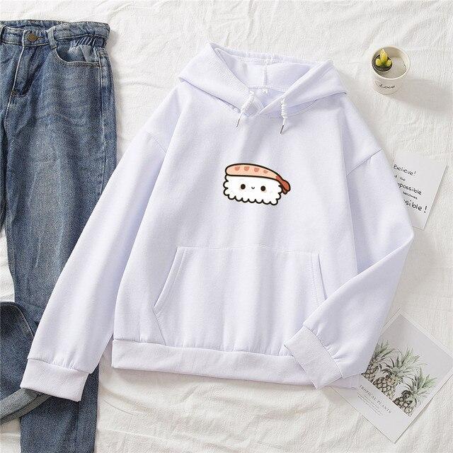 Shrimp Nigiri Sushi Part-Cotton Hoodie - Kawaiies - Adorable - Cute - Plushies - Plush - Kawaii
